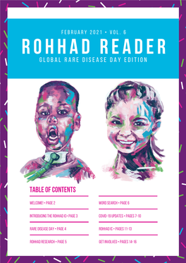 ROHHAD Reader, Issue 6 Page 2 Learn More at Rarediseaseday.Org