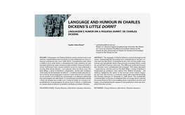 Language and Humour in Charles Dickens's Little