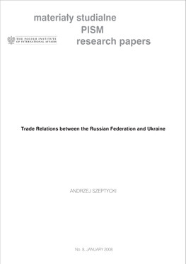 Trade Relations Between the Russian Federation and Ukraine