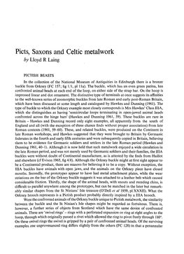 Picts, Saxons and Celtic Metalwork by Lloyd R Laing