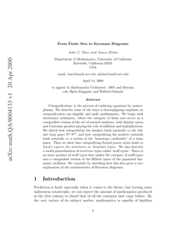 Arxiv:Math.QA/0004133 V1 20 Apr 2000