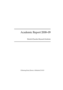 Academic Report 2008–09