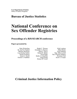 National Conference on Sex Offender Registries