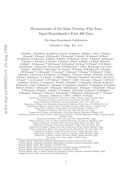 Measurements of the Solar Neutrino Flux from Super-Kamiokande's First 300 Days