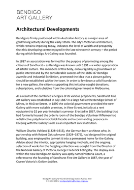 Bendigo Art Gallery Architectural Developments.Pdf