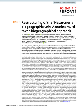 Restructuring of the 'Macaronesia' Biogeographic Unit: a Marine Multi