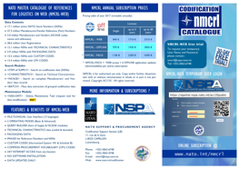 Nmcrl Annual Subscription Prices Nato Master Catalogue of References For