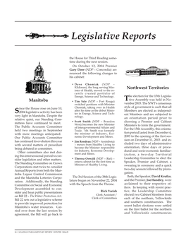 Legislative Reports