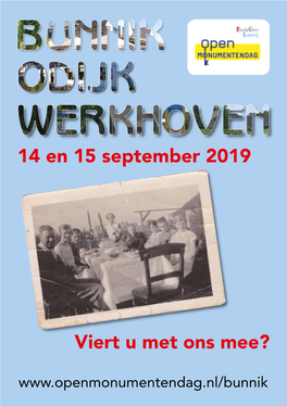 14 En 15 September 2019 Viert U Met Ons Mee?