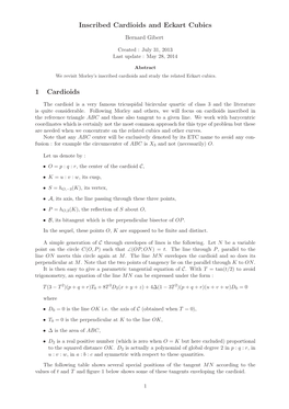 Inscribed Cardioids and Eckart Cubics