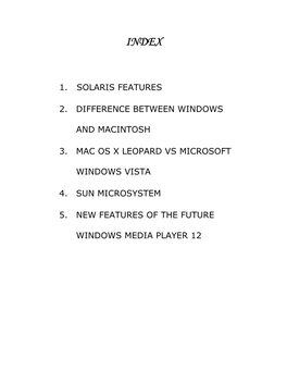 Solaris Features