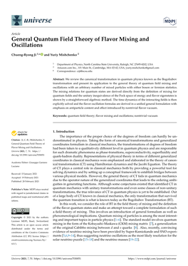 General Quantum Field Theory of Flavor Mixing and Oscillations