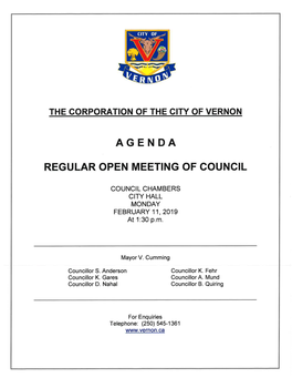 Regular Open Meeting of Council