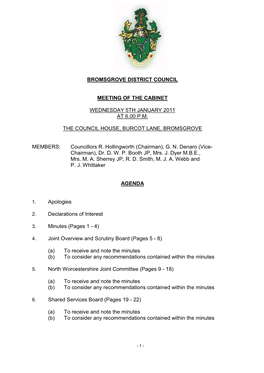 Agenda Reports Pack (Public) 05/01/2011, 18:00