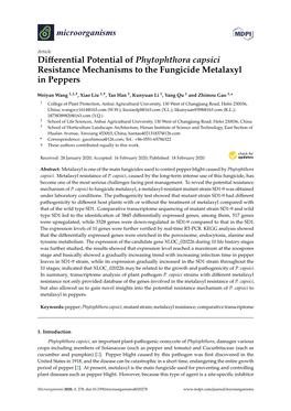 Differential Potential of Phytophthora Capsici Resistance Mechanisms To