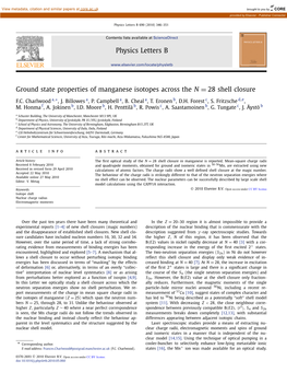 Ground State Properties of Manganese Isotopes Across the N=28 Shell