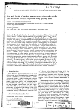 Size and Depth of Ancient Magma Reservoirs Under Atolls and Islands of French Polynesia Using Gravity Data