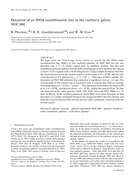 Detection of an H92 Recombination Line in the Starburst Galaxy NGC