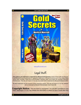 Gold Secrets Guide, Copyright 2005-2008 Luke Brown