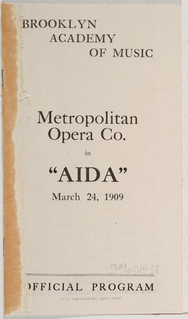 "AIDA" March 24, 1909