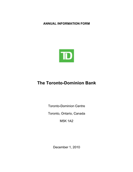 The Toronto-Dominion Bank