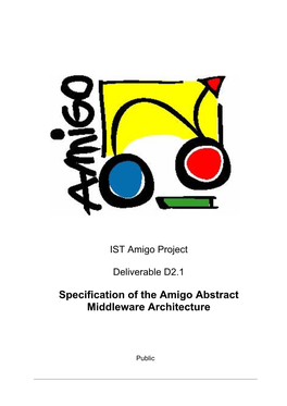 D2.1\Tspecification of the Amigo Abstract Middleware