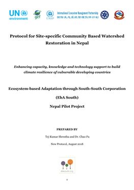 Protocol for Site-Specific Community Based Watershed Restoration in Nepal