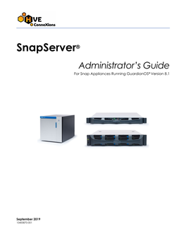 Snapserver Administrator's Guide for Guardianos