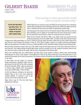 Gilbert Baker RAINBOW FLAG B