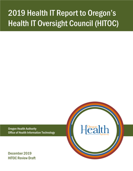 2019 Health IT Report to Oregon's Health IT Oversight Council (HITOC)