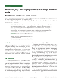 An Unusually Large Paraesophageal Hernia Mimicking a Bochdalek Hernia