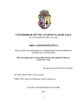 Universidad Técnica Particular De Loja Área