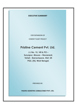 Pristine Cement Pvt. Ltd