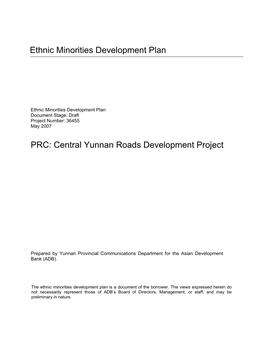 Central Yunnan Roads Development Project