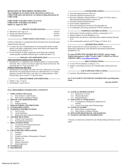 CORLANOR® (Ivabradine) Oral Solution • Severe Hepatic Impairment (4) Initial U.S