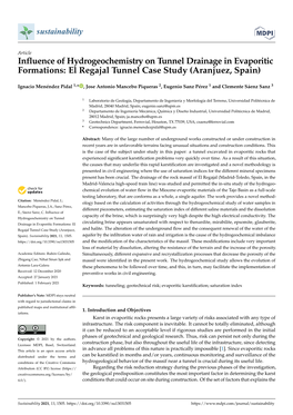 Influence of Hydrogeochemistry on Tunnel Drainage in Evaporitic Formations: El Regajal Tunnel Case Study (Aranjuez, Spain)