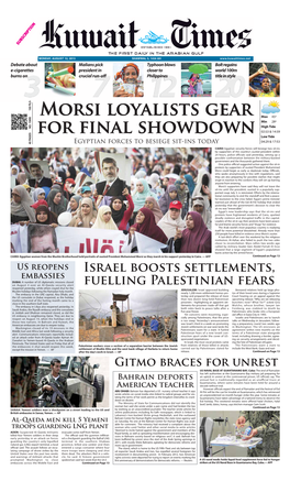 Morsi Loyalists Gear for Final Showdown Many for Involvement in Killing Israelis
