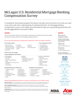 Mclagan U.S. Residential Mortgage Banking Compensation Survey