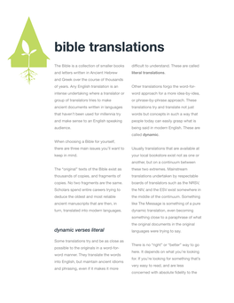 Bible Translations