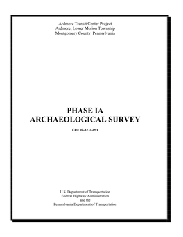 Phase Ia Archaeological Survey