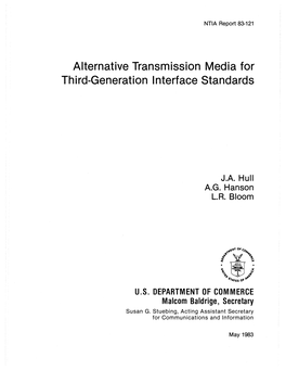 NTIA Technical Report TR-83-121 Alternative Transmission Media For