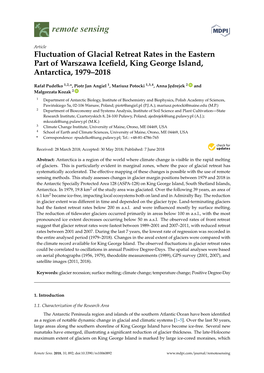 Fluctuation of Glacial Retreat Rates in the Eastern Part of Warszawa Iceﬁeld, King George Island, Antarctica, 1979–2018