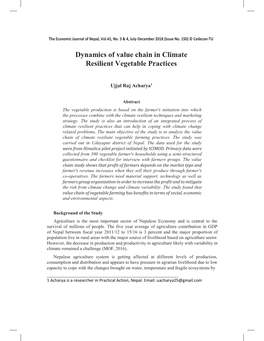 Dynamics of Value Chain in Climate Resilient Vegetable Practices
