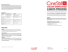 Cinestill C-41 Powder