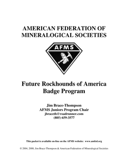 Future Rockhounds of America Badge Program