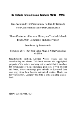 De Historia Naturali Insulæ Trinitatis MDCC-MMX