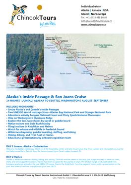 Alaska's Inside Passage & San Juans Cruise