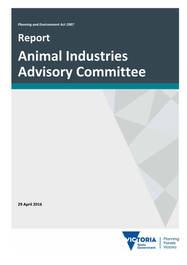 Animal Industries Advisory Committee