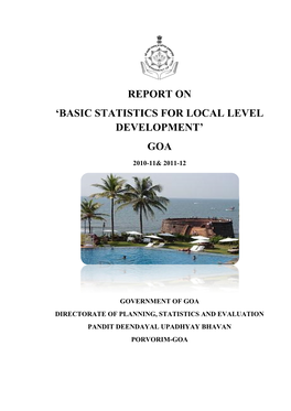 Basic Statistics for Local Level Development’ Goa