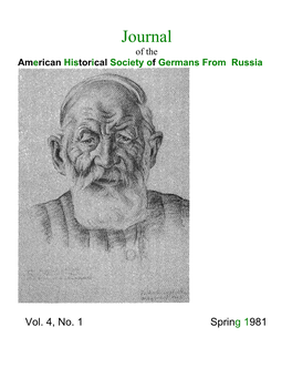 Journal of the American Historical Society of Germans from Russia